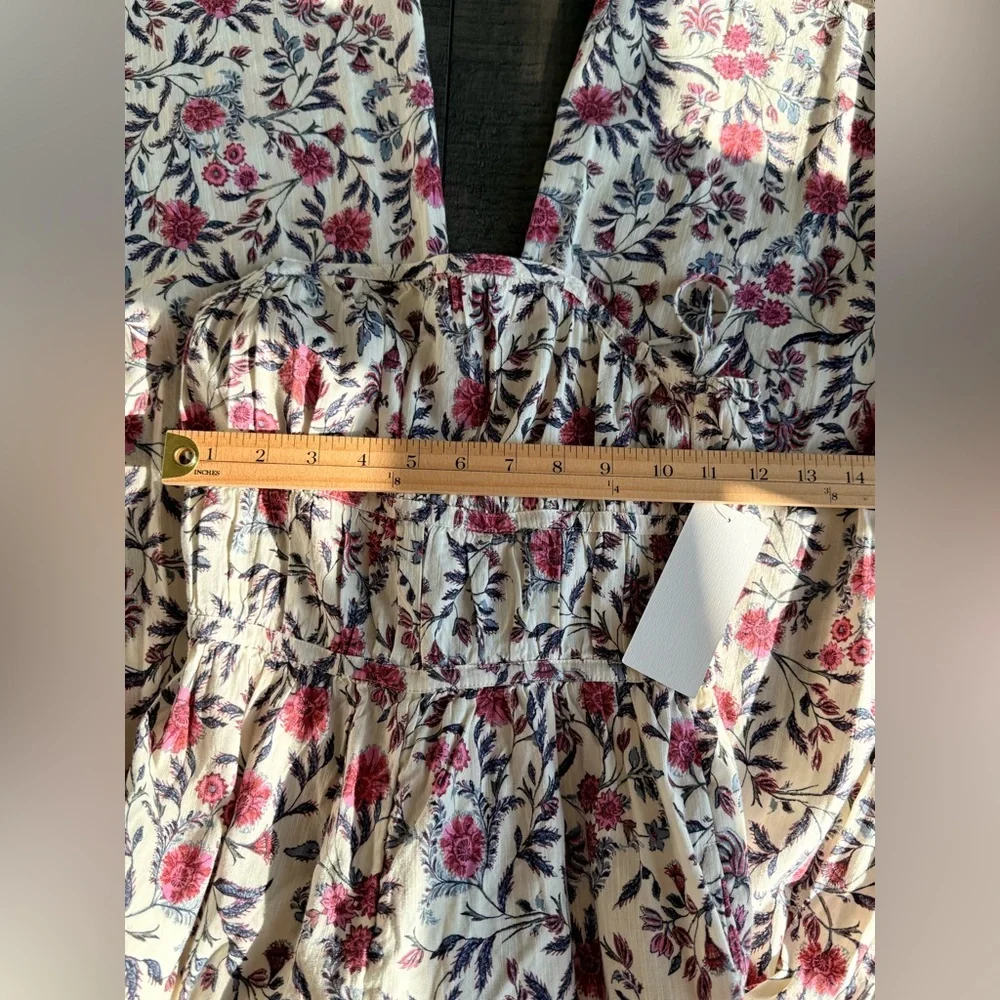 Treasure & Bond Youth Floral Wide Leg Romper Girls 10/12 NWT Cotton Blend - Picture 6 of 9